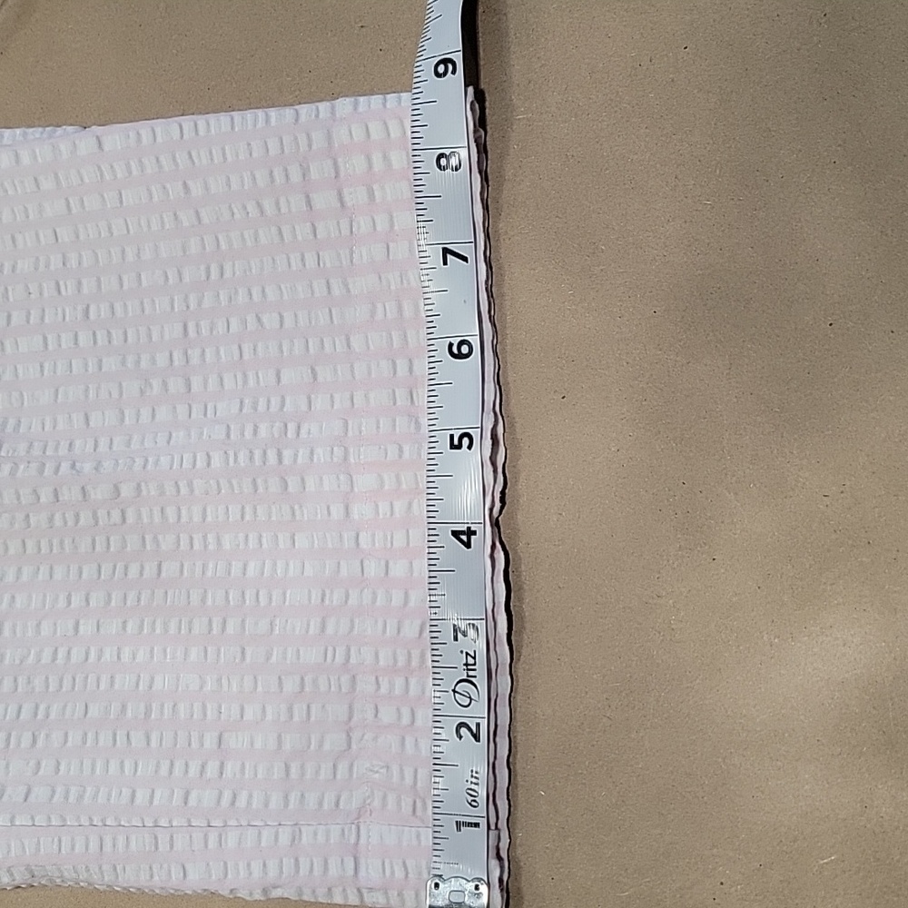 Kim Rogers Size 14 Pink and White Gingham Seersucker Cropped Pants - Picture 14 of 14